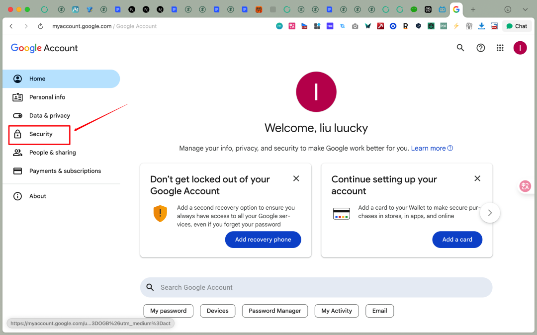 Google 账号操作截图 10
